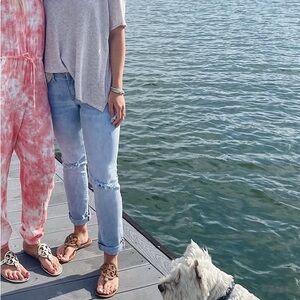 Pilcro slim boyfriend crop 26